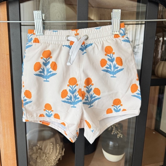 Petit Peony swimming trunks shorts block print toddler boys papavero surf - Picture 1 of 8